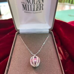 Nolan Miller Glamour Collection Pink and Silver Necklace